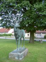 Hirsch-Skulptur in Hirschfelde (Barnim)