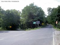 Straßenkreuzung am Ortsausgang in Liepe