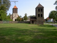 Dorf Lichtenow Spritzenhaus Dorfkirche