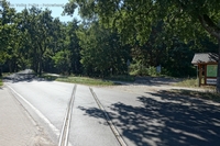 Töpchin Bahnübergang Kleinbahn