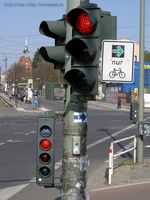 Grüne Pfeil Radfahrer in Berlin