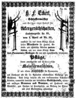 Hfeckert Anzeige 1853