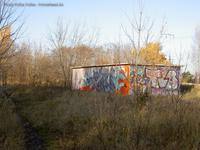 Graffiti an Eisenbahngebäude