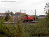 Diesellok 298 331-0 Railion DB Logistik mit Übergabegüterzug auf der Stettiner Bahn