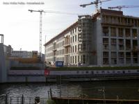 Baustelle vom Berliner Stadtschloß an der Spree mit Schloßplatz im Jahr 2014