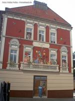 Wandgemälde an einem Haus in der Berliner Allee in Weißensee