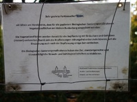 Infozettel Einzäunung Volkspark Friedrichshain