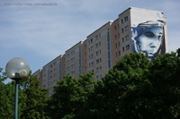 Plattenbau Wandbild Juri Gagarin