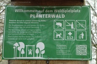 Waldspielplatz Plänterwald Infoschild