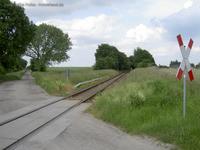 Bahnübergang der Wriezener Bahn bei Blumberg
