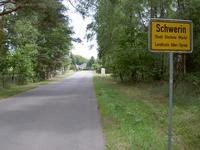 Ortseingangsschild von Schwerin