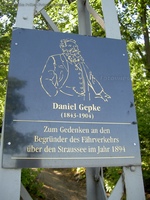 Strausseefähre Gedenktafel Daniel Gepke