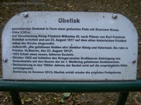 Großbeeren Kirchhof Obelisk Ehrenmal Infotafel