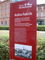 Fürstenwalde Kulturfabrik Infotafel