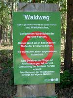 Berliner Forsten Waldweg Schild