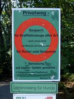 Berliner Forsten Privatweg Schild