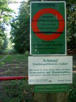 Berliner Forsten Privatweg und Erosion Schild