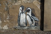 Graffiti Tierpark Berlin Pinguine