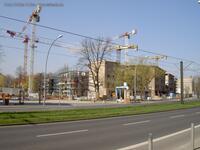 Baustelle der Treskow-Höfe am ehemaligen Studentenwohnheim an der Treskowallee in Berlin-Karlshorst