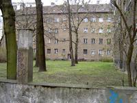 Grünfläche an den alten Mietshäusern in der Grellstraße