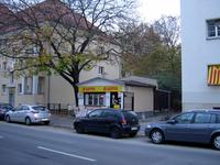 Kiosk in der Ruschestraße in Berlin-Lichtenberg, ehem. Zwangsarbeiterlager