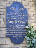 Grabtafel für August Lehne auf dem Friedhof Plonzstraße