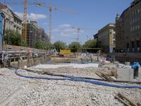 Baustelle der U-Bahnlinie 5 in Berlin Unter den Linden zwischen Alexanderplatz und Brandenburger Tor