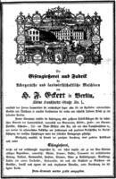 Hfeckert Anzeige 1862
